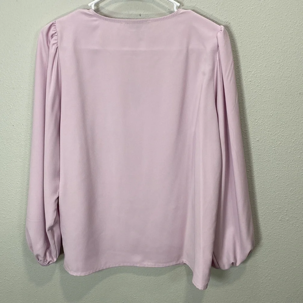 J crew‎ Puff-sleeve satin-back crepe top lavender
